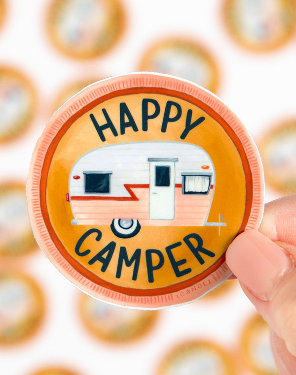 Happy Camper Decal Sticker, 2 of 5