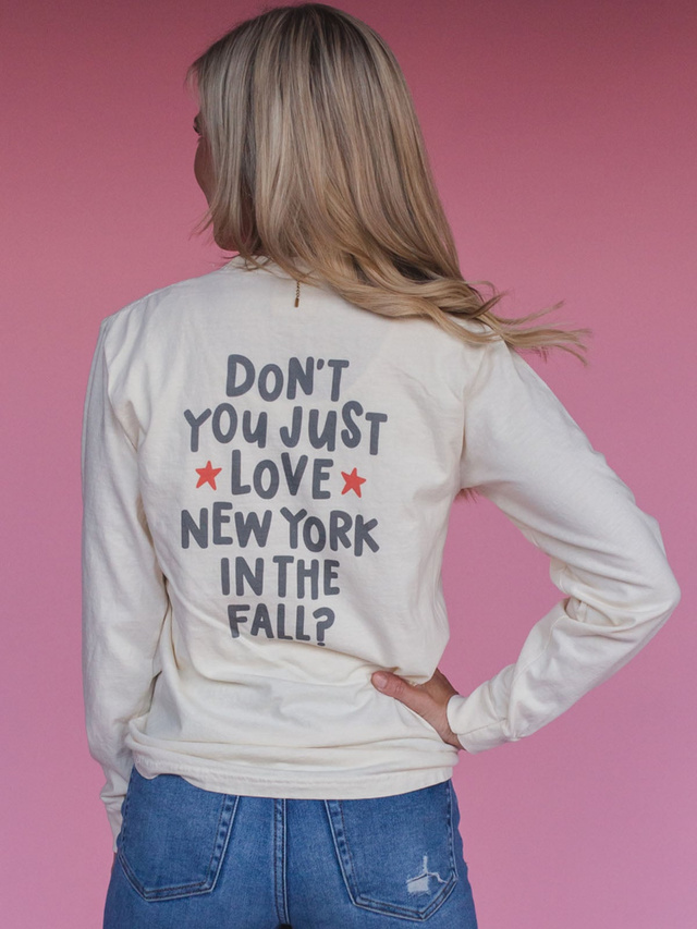 New York In the Fall Long-Sleeve Tee - Ivory, 3 of 6