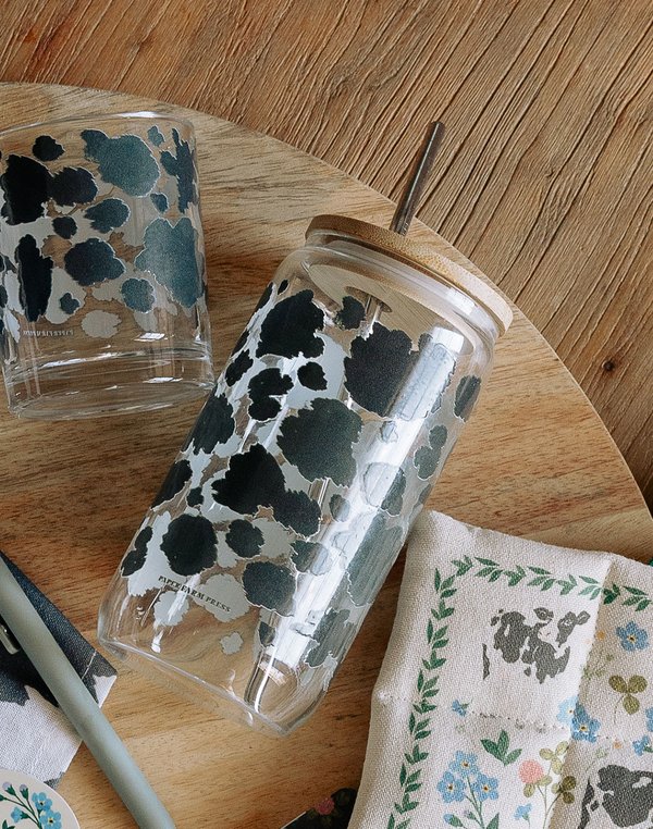 Cow Spots 16oz Glass Can, 4 of 4