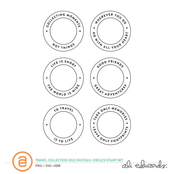 Travel Collection 2022 4×6 Circles Digital Stamp Set, 1 of 1