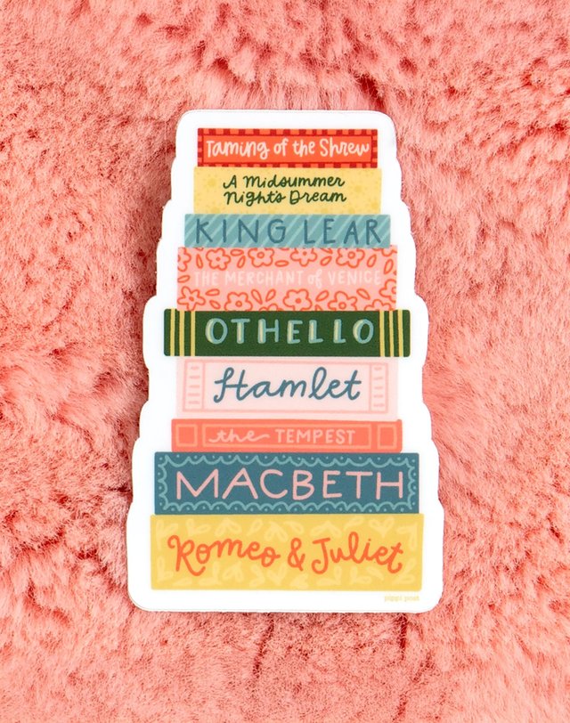 Shakespeare Book Stack Decal Sticker, 2 of 3