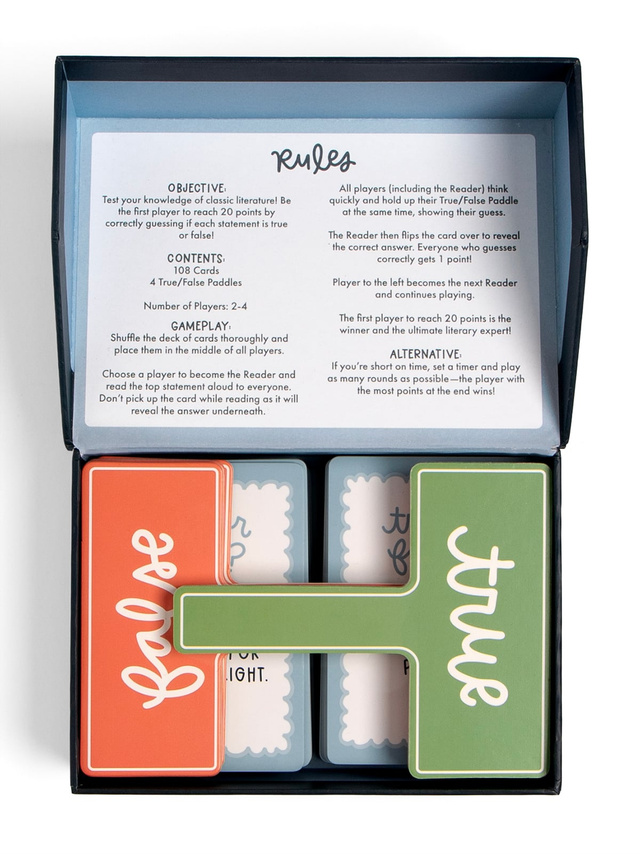 True or False Book Edition Literary Trivia Card Game, 2 of 5