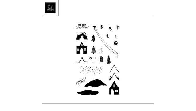 Digital Alpine Village Stamp Set, 1 of 1