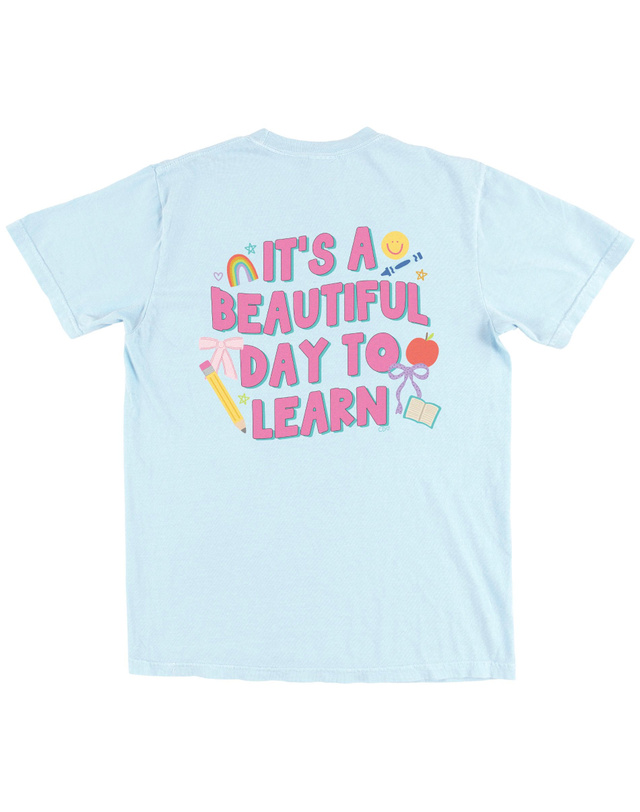 Beautiful Day To Learn Tee - Chambray, 4 of 5