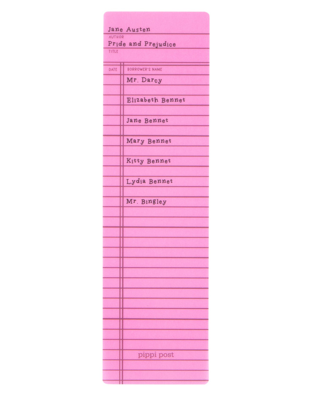 Pride and Prejudice Library Check Out Transparent Bookmark, 3 of 3