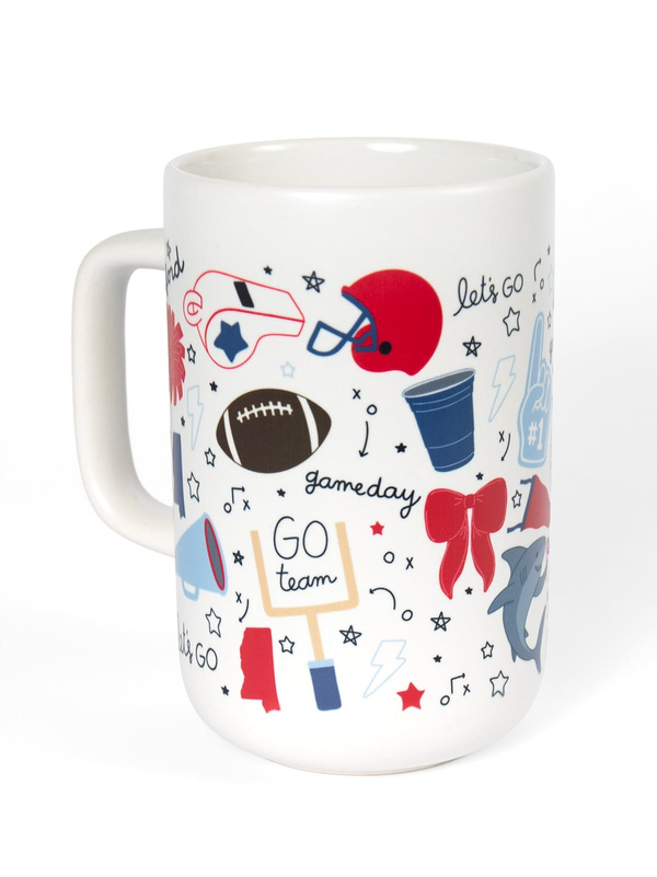 Oxford Football Game Day Tall Ceramic Mug, 2 of 3