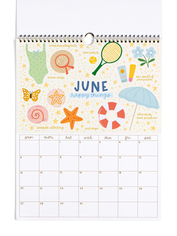 Year of Happy 2027 Spiral Hanging Wall Calendar, 9 of 10