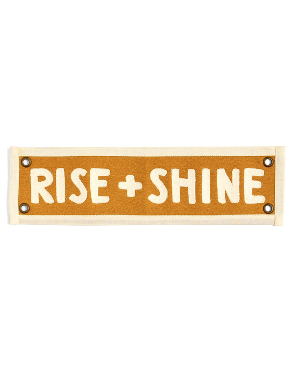 Rise + Shine Embroidered Canvas Banner, 2 of 3