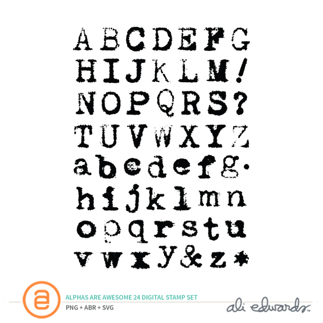 Alphas Are Awesome #24 Digital Stamp Set, 1 of 1