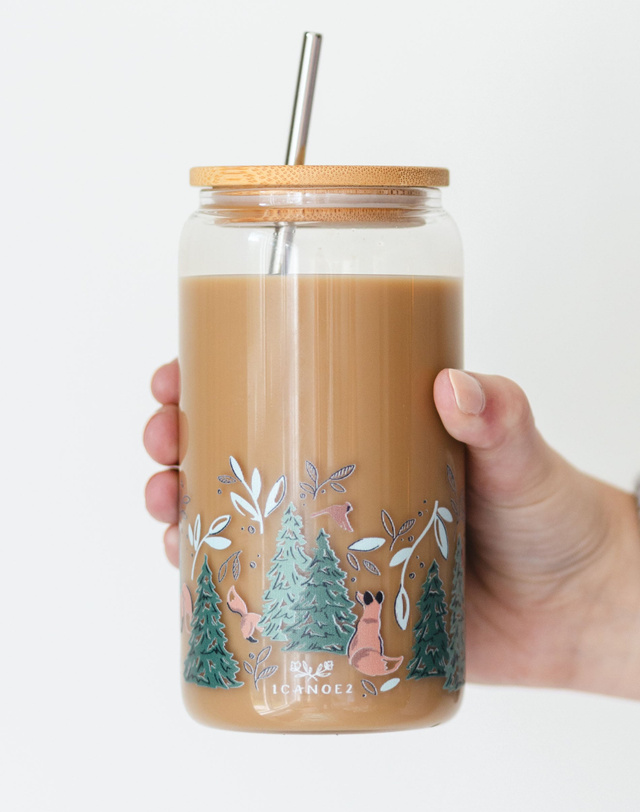 Winter Fox 16oz Glass Can, 2 of 4