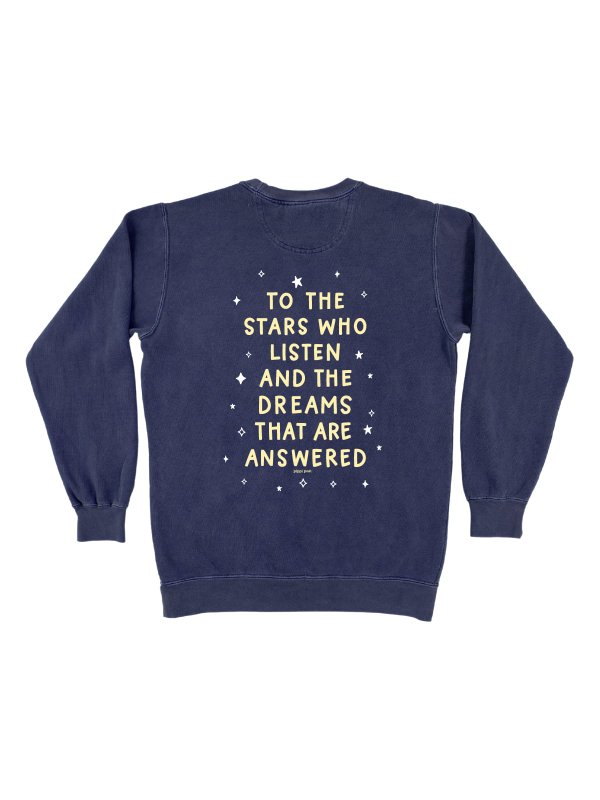 To The Stars Who Listen Romantasy Sweatshirt - True Navy, 3 of 4