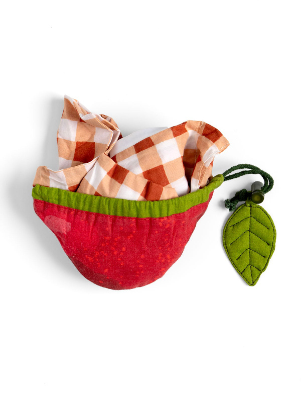 Cherry Reusable Foldable Market & Grocery Tote Bag, 2 of 6