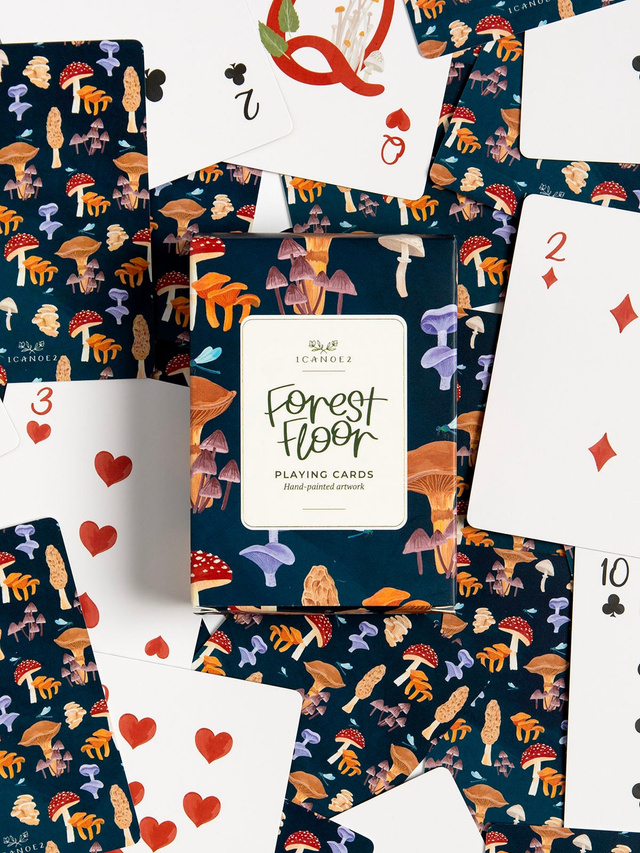 Forest Floor Mushrooms Deck of Playing Cards, 2 of 4