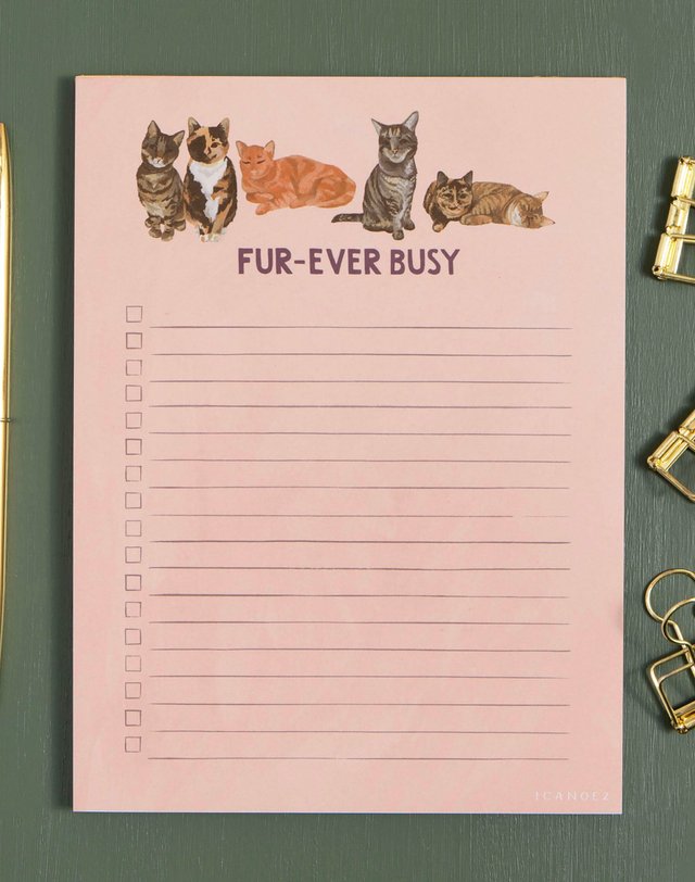 Fur-ever Busy Cats 6×8 To Do Notepad, 2 of 2