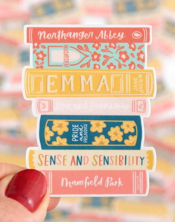 Book Stack Decal Sticker, 1 of 3
