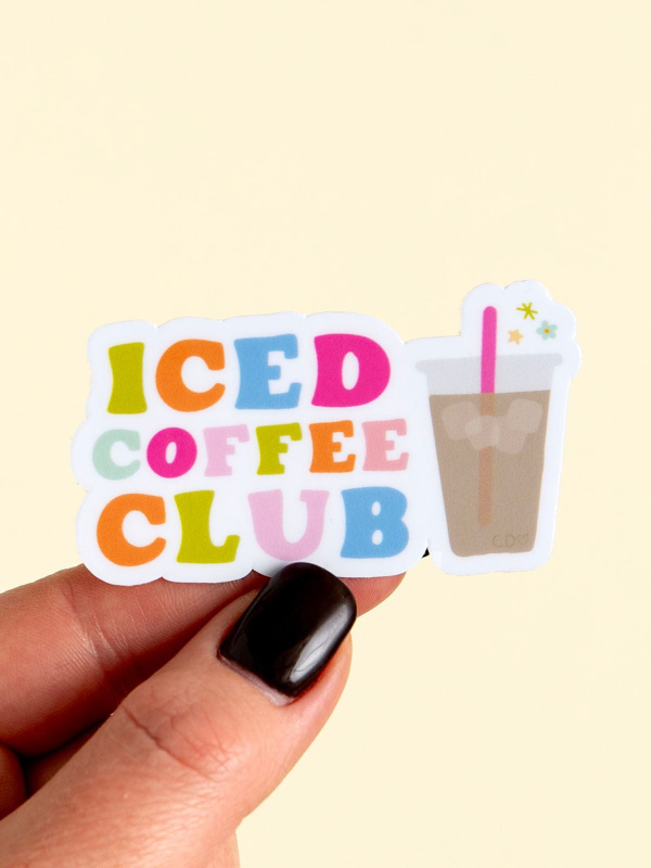 Iced Coffee Club Decal Sticker, 1 of 1