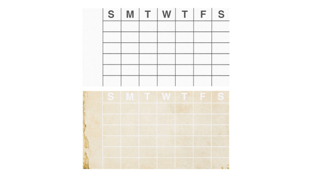 Calendar Notepad - 2×3.75 White & Aged, 1 of 3
