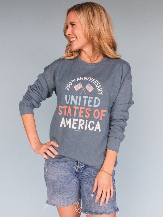 United States of America 250th Anniversary Sweatshirt - Heather Slate, 2 of 4