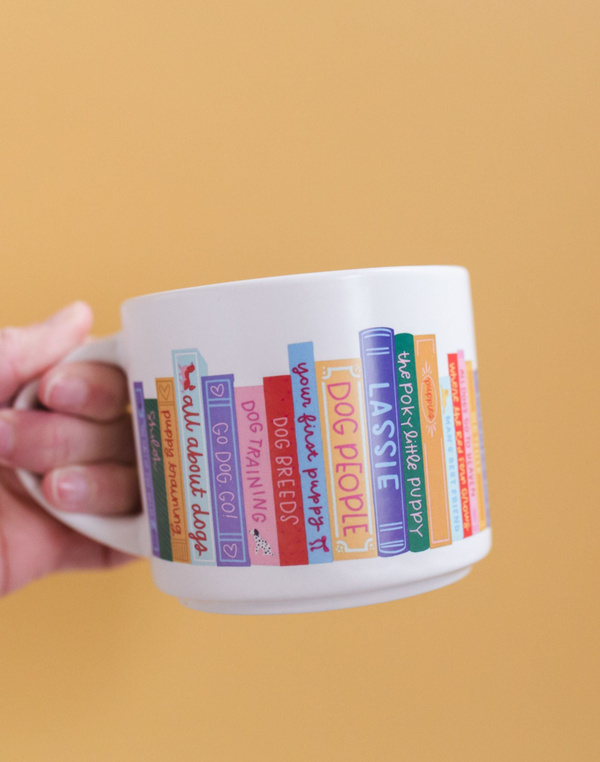 Dog Books Large Ceramic Mug, 1 of 3