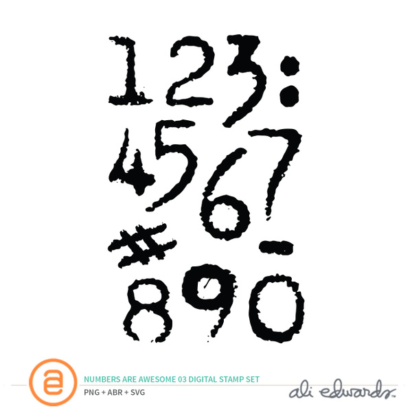 Numbers Are Awesome #3 Digital Stamp Set, 1 of 1