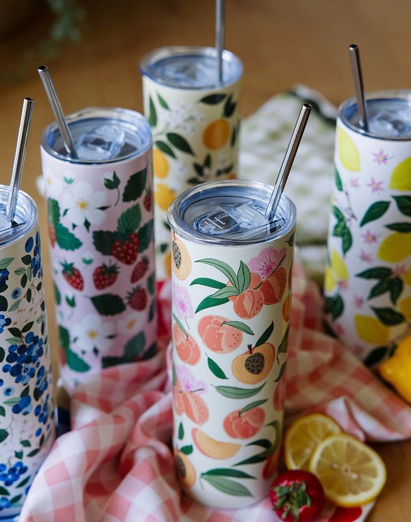 Peach Blossom 20oz Stainless Steel Skinny Tumbler, 5 of 5