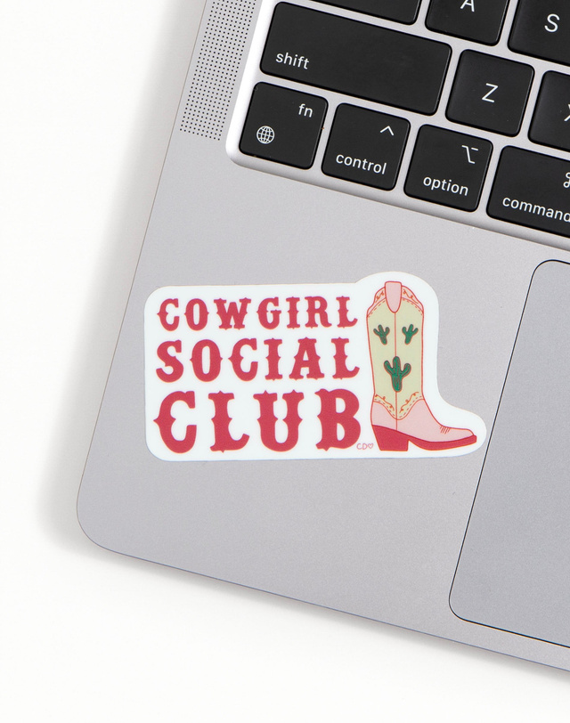 Cowgirl Social Club Decal Sticker, 1 of 2