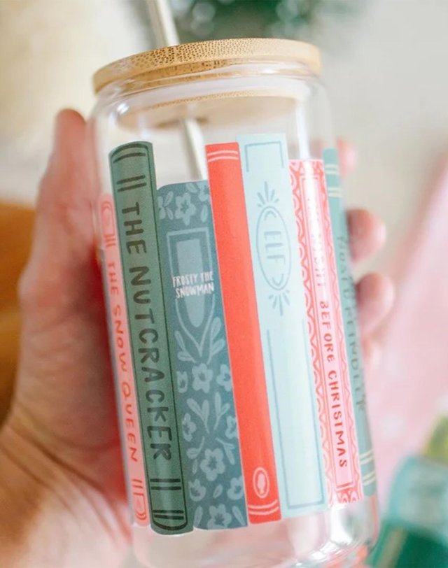 Holiday Books Glass Can, 1 of 6