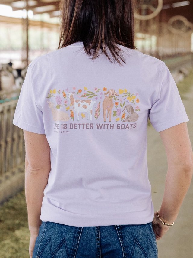 Life Is Better With Goats Tee - Orchid, 1 of 4