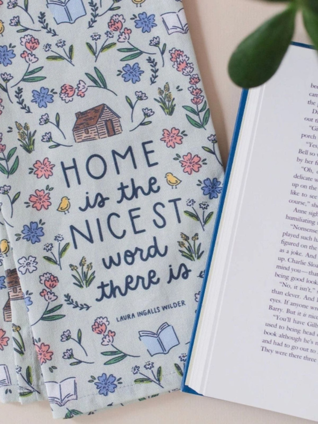 Home Is The Nicest Word Little House on the Prairie Tea Towel, 2 of 3