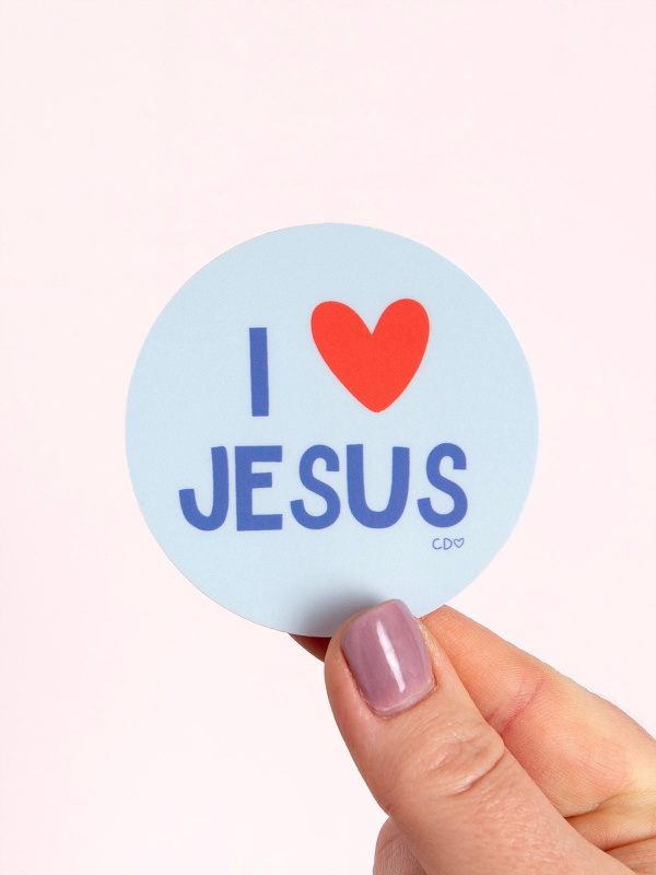 I Love Jesus Decal Sticker, 1 of 4