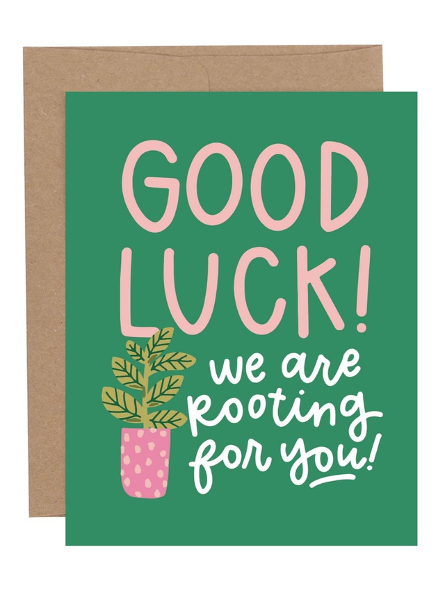 Good Luck Plants Encouragement Greeting Card, 1 of 1