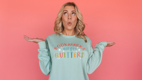 Bookmarks Are For Quitters Sweatshirt, 3 of 4