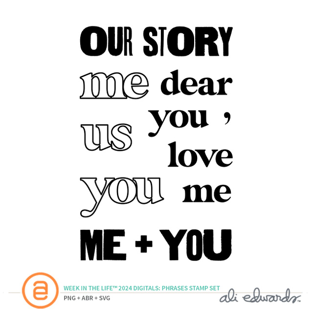 Week In The Life™ 2024 Phrase Digital Stamp Set, 1 of 1