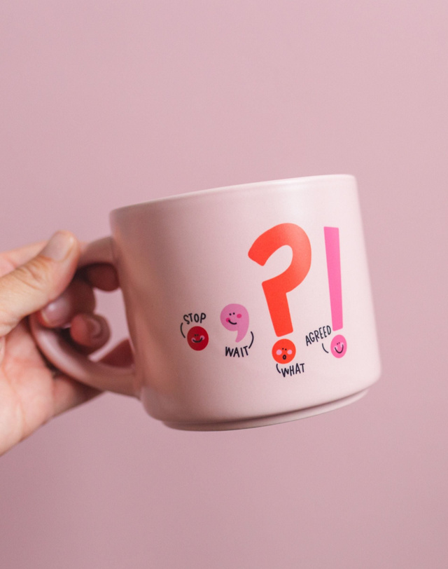 Punctuation Large Ceramic Mug, 3 of 4