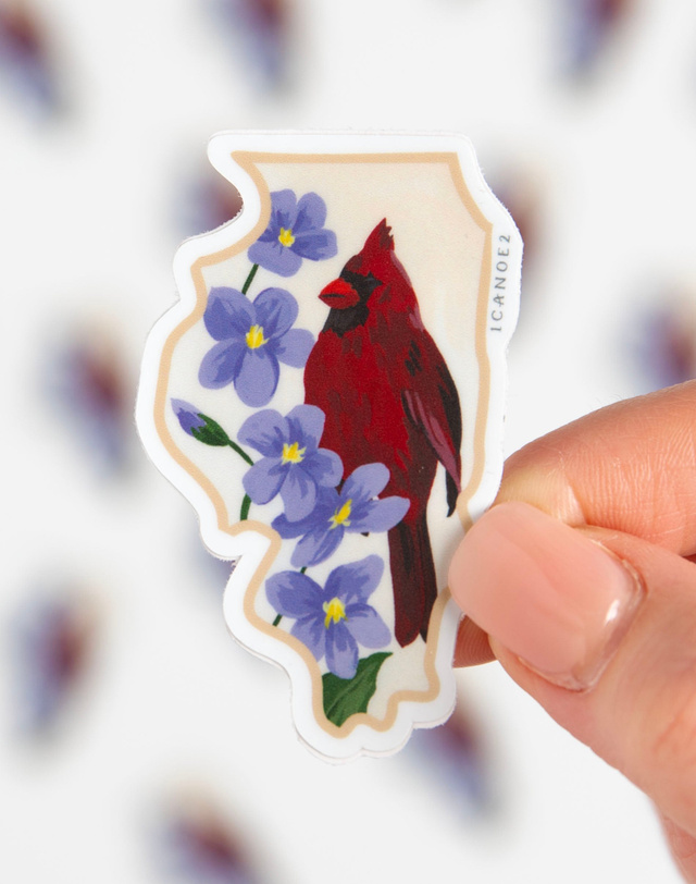 Birds & Blooms Illinois Decal Sticker, 2 of 5