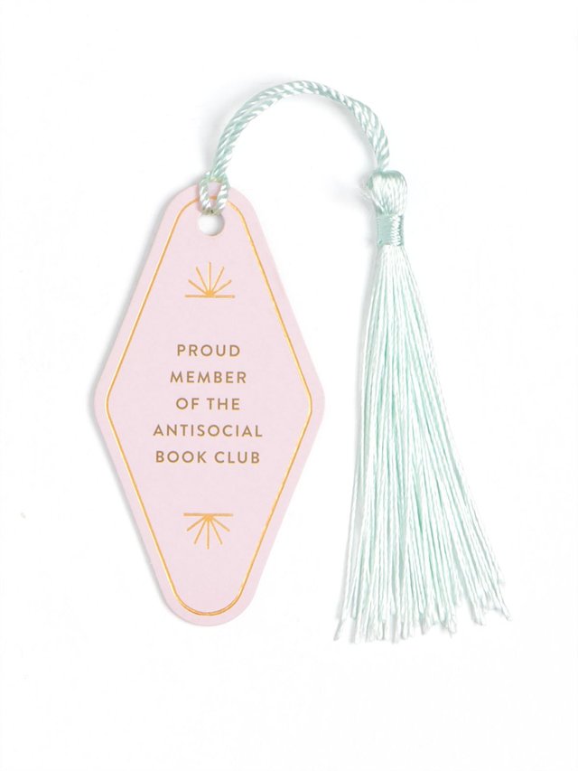 Antisocial Book Club Vegan Leather Bookmark, 1 of 2