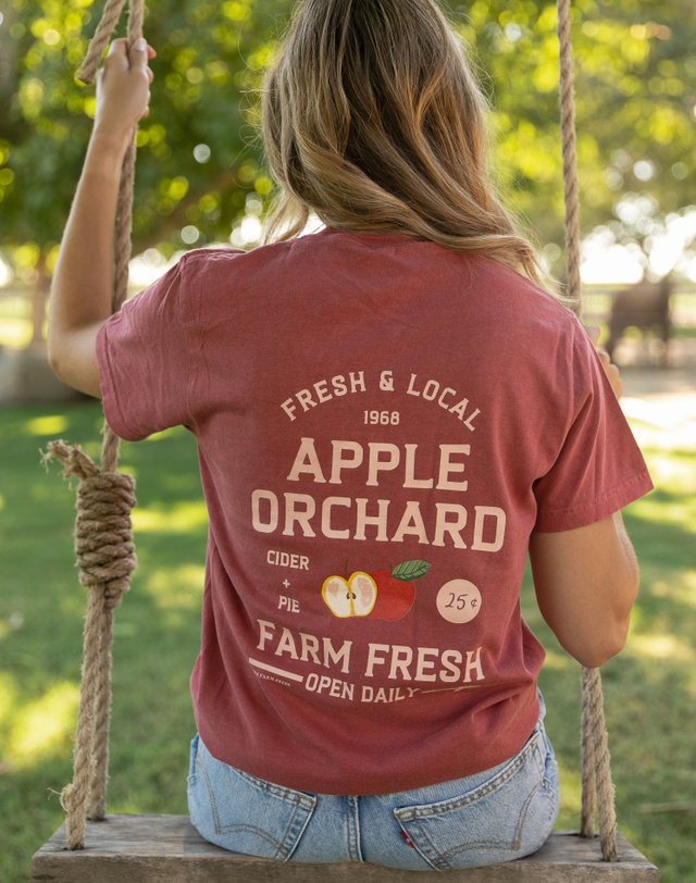 Apple Tree Farmers Market Tee - Crimson, 1 of 5