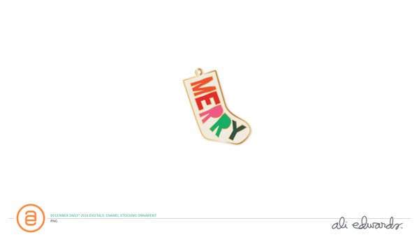 December Daily® 2026 Digital Enamel Stocking Ornament, 1 of 1