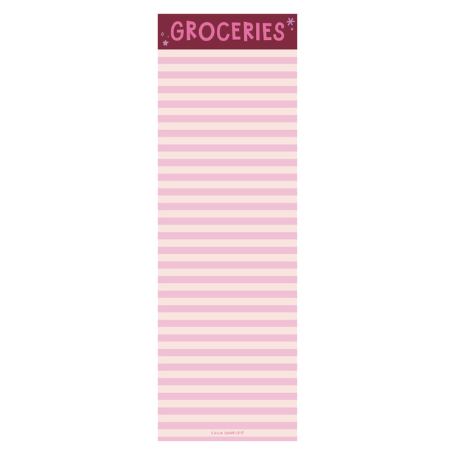 Groceries Striped 4×12 Notepad, 1 of 2