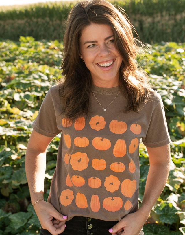 Pumpkin Patch Tee - Espresso, 1 of 3