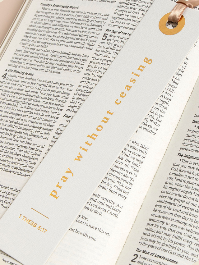 Pray Without Ceasing Scripture Bookmark, 1 of 2