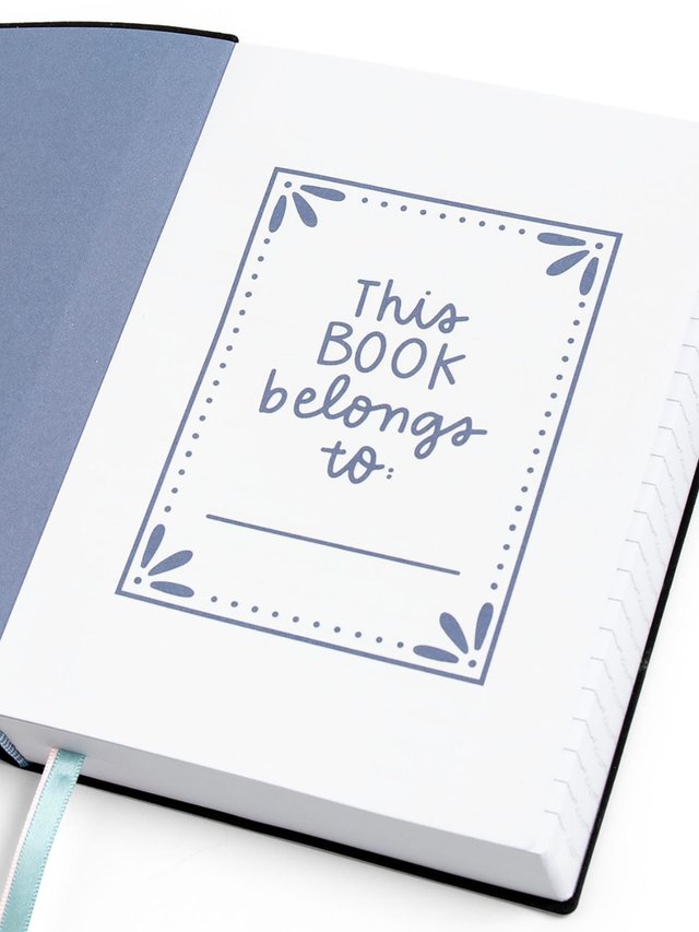 Blue Floral 5×7 Lined Softcover Book Journal, 3 of 4