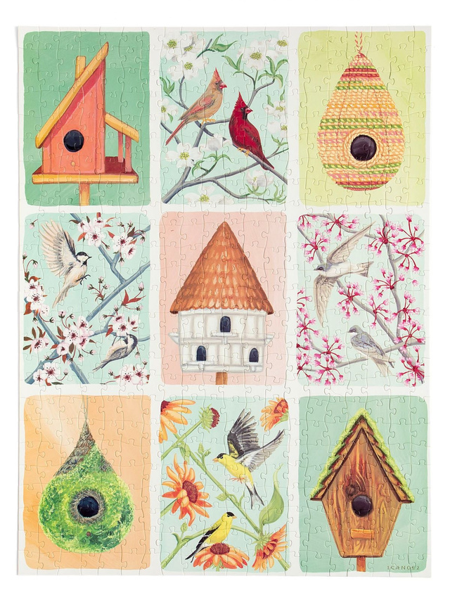 Home Tweet Home Birdhouses Grid - 500 Piece Jigsaw Puzzle, 4 of 7