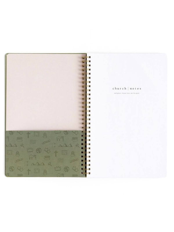 Notebook - Olive with Maps, 3 of 9