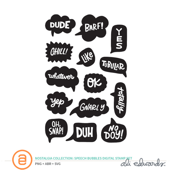 Speech Bubbles 4×6 Digital Stamp Set, 1 of 1