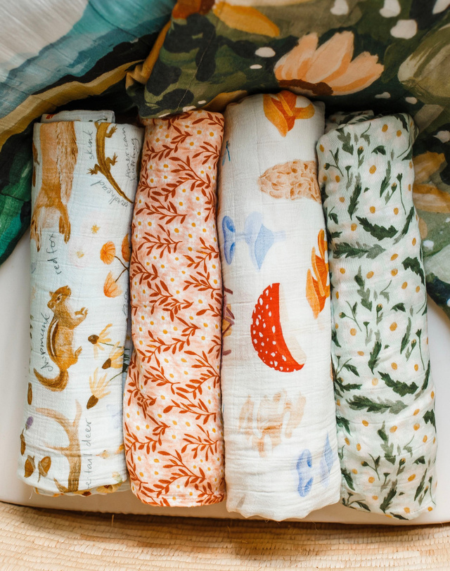 Flora & Fauna Baby Swaddle, 6 of 8