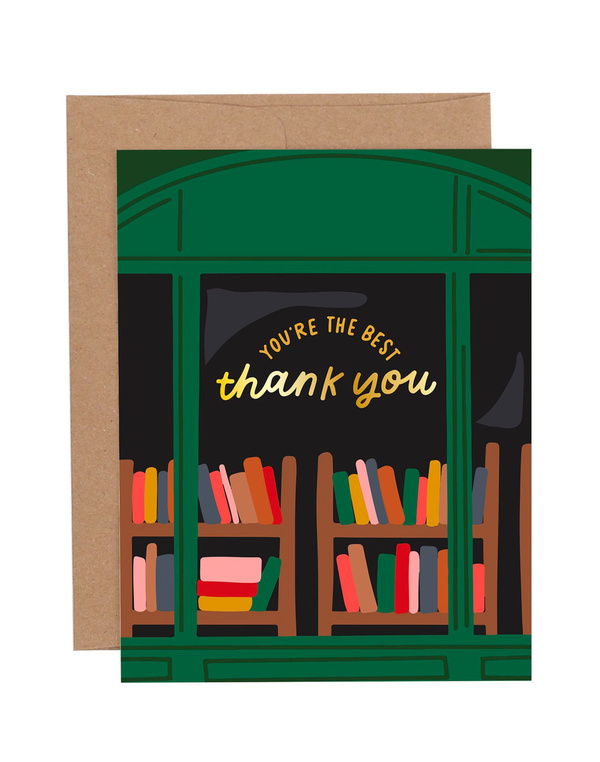Bookstore Thank You Greeting Card, 1 of 1