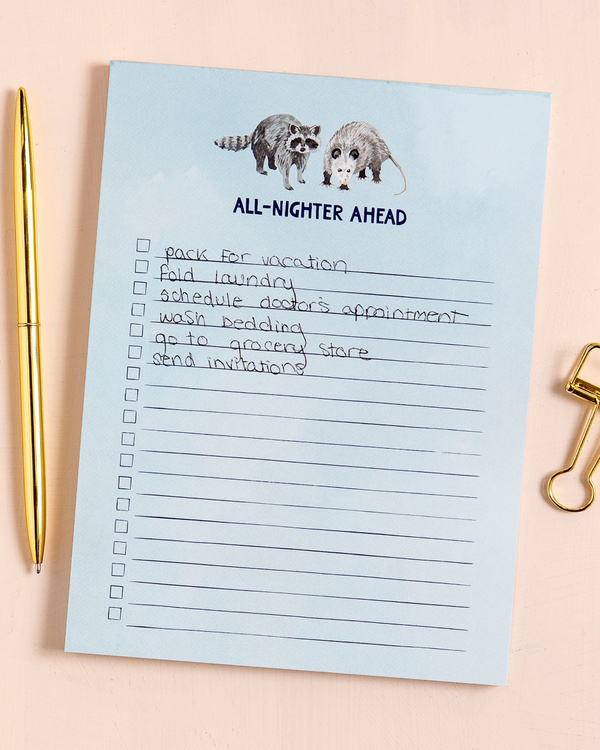 All Nighter Notepad, 1 of 2
