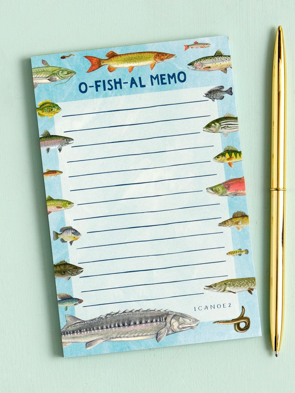 O-fish-al Memo Freshwater Fish 4×6 Lined Notepad, 1 of 3