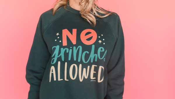 No Grinches Allowed Sweatshirt - Light Green, 2 of 4
